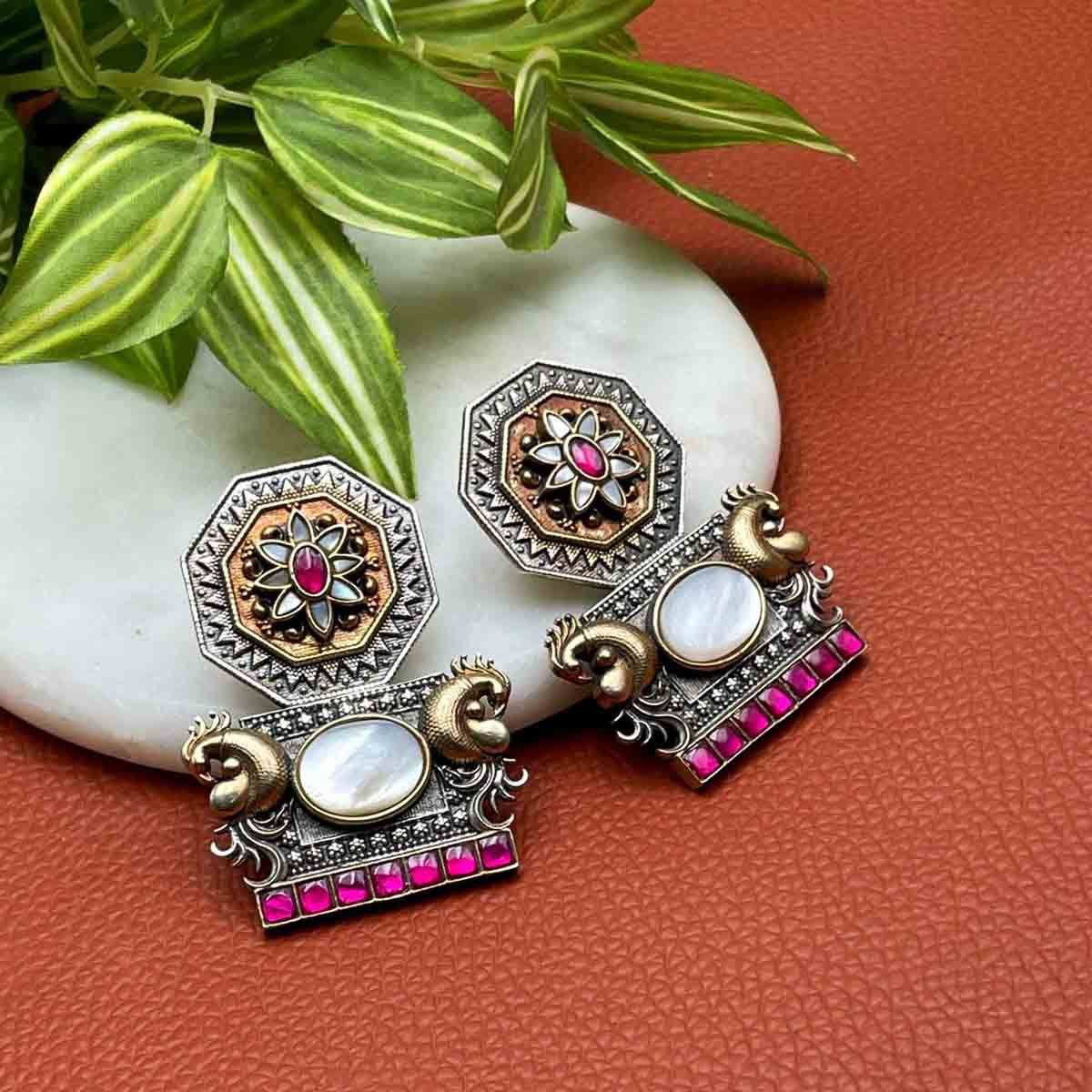 Mayur peacock studs